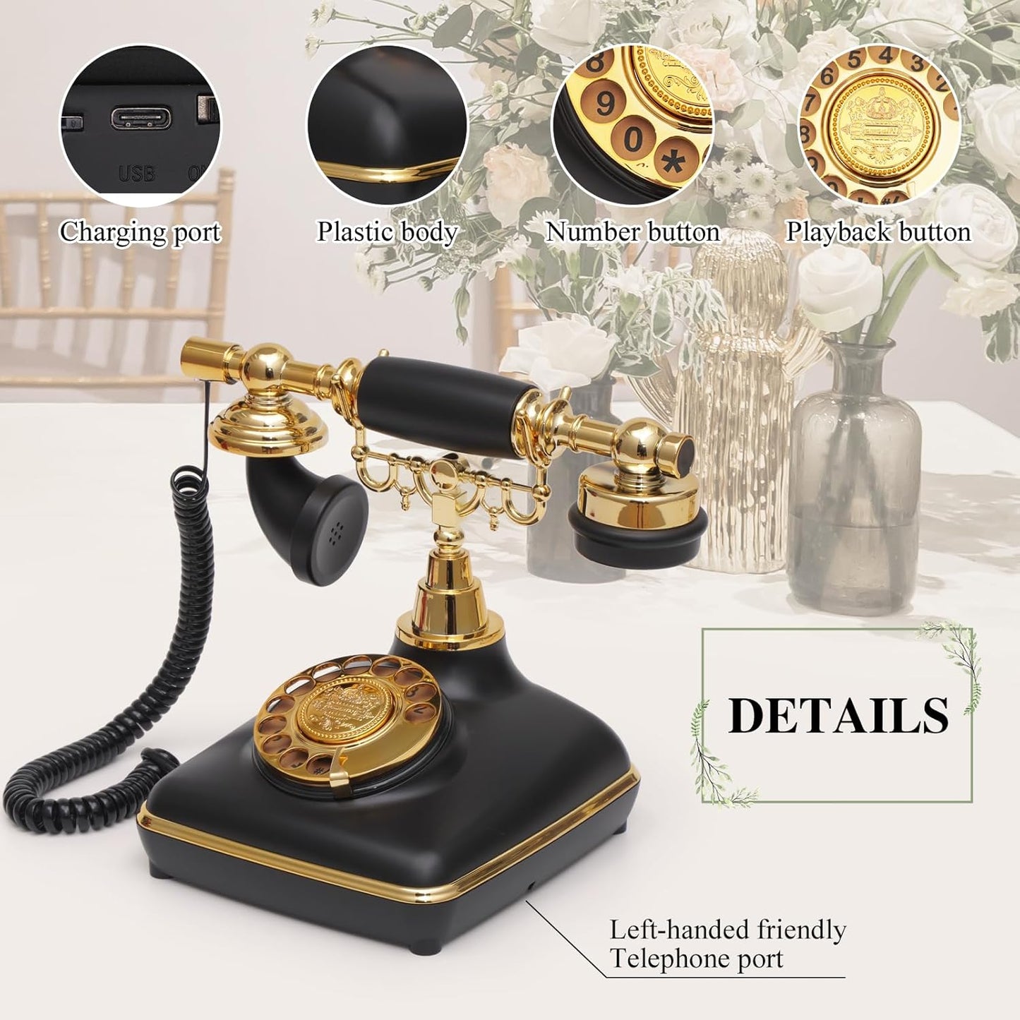 The Ella Rotary Dial Audio Guestbook