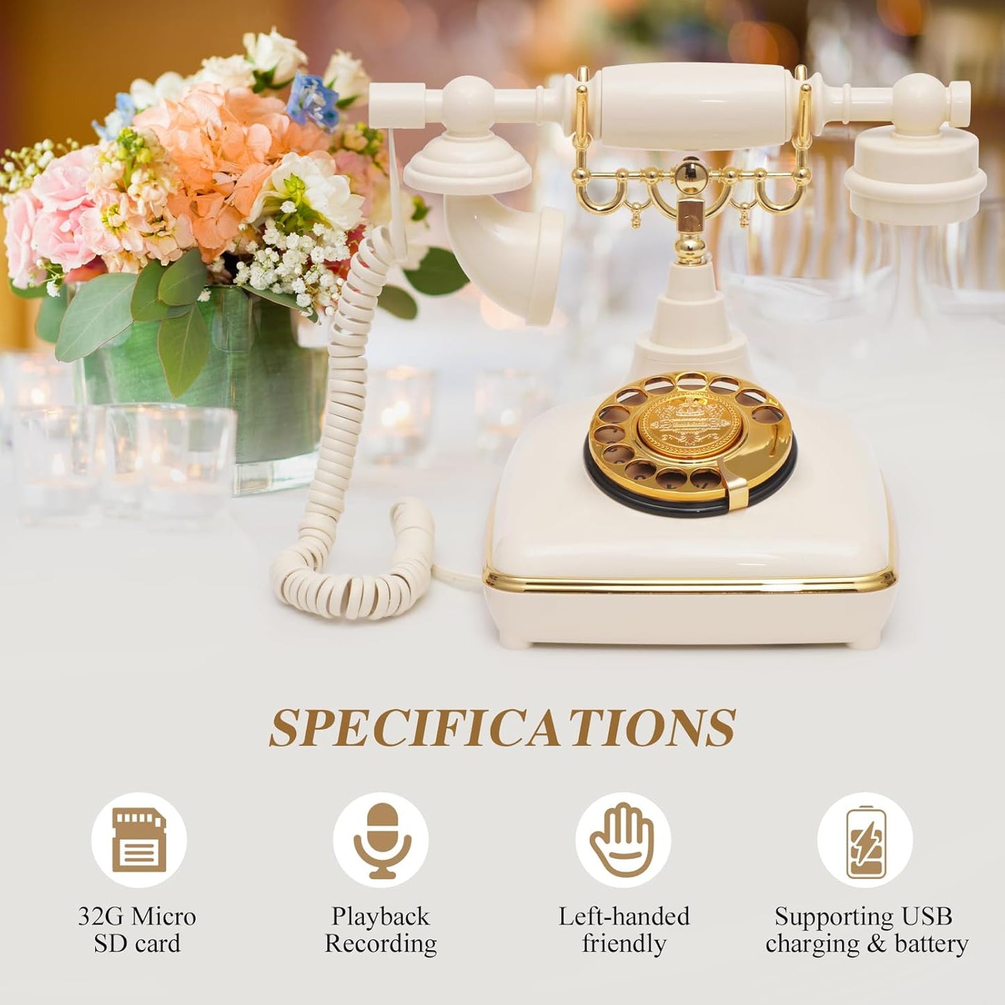 The Ella Rotary Dial Audio Guestbook