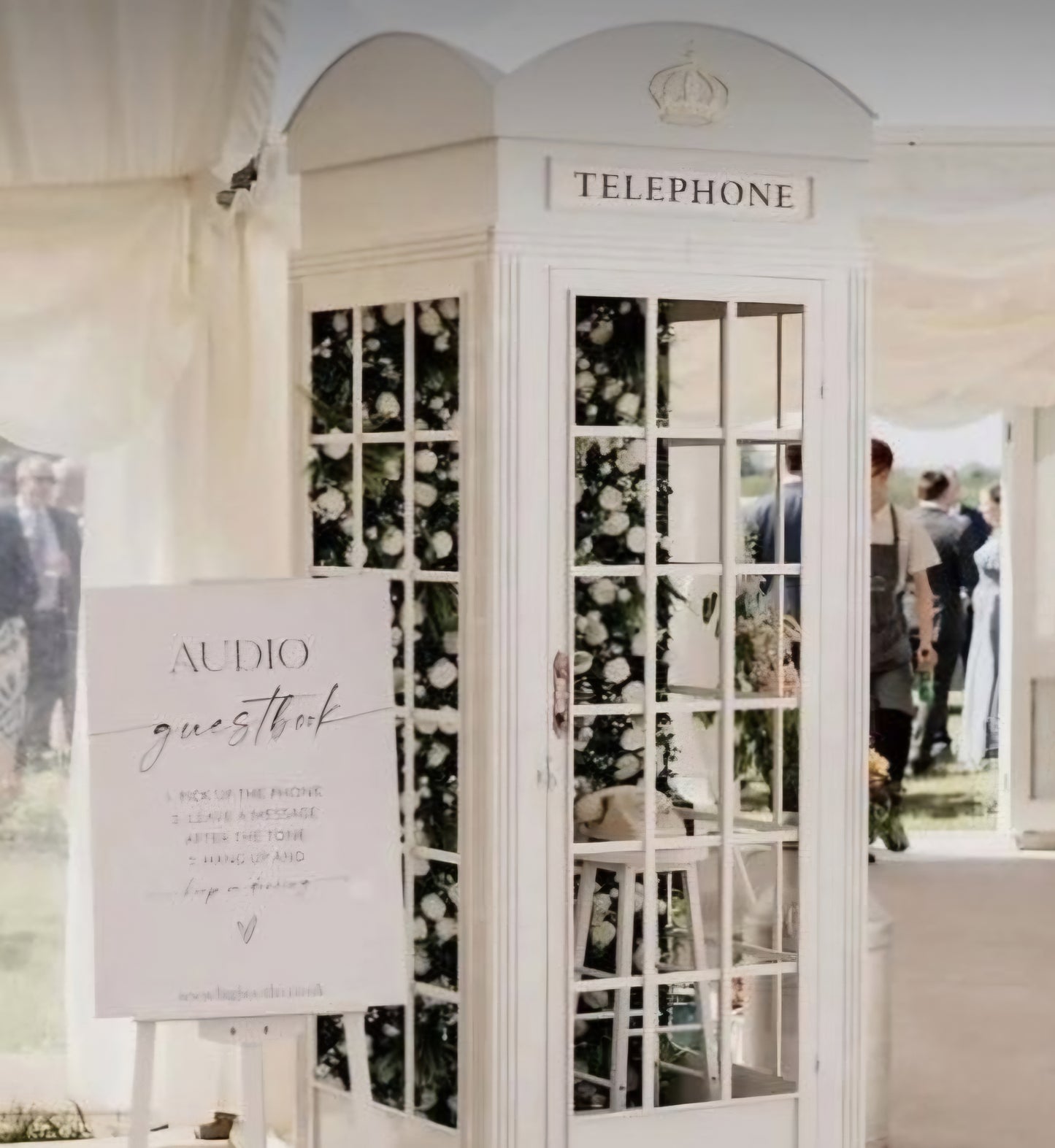 London Telephone Booth (White)