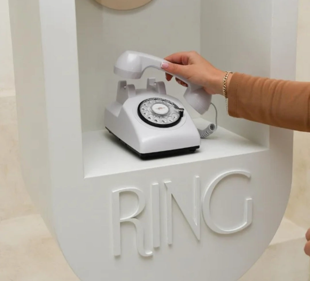 Audio Guestbook Telephone Stand (White)