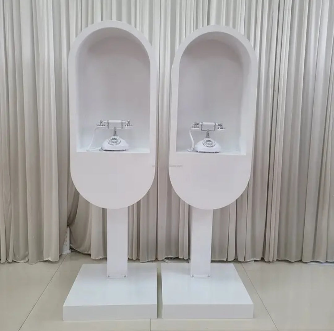 Audio Guestbook Telephone Stand (White)