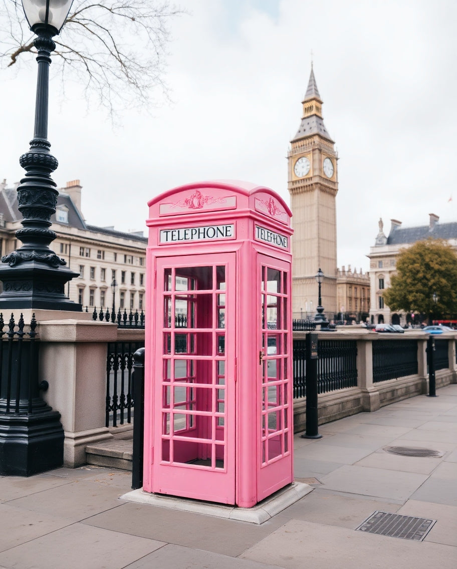 London Telephone Booth (Pink)