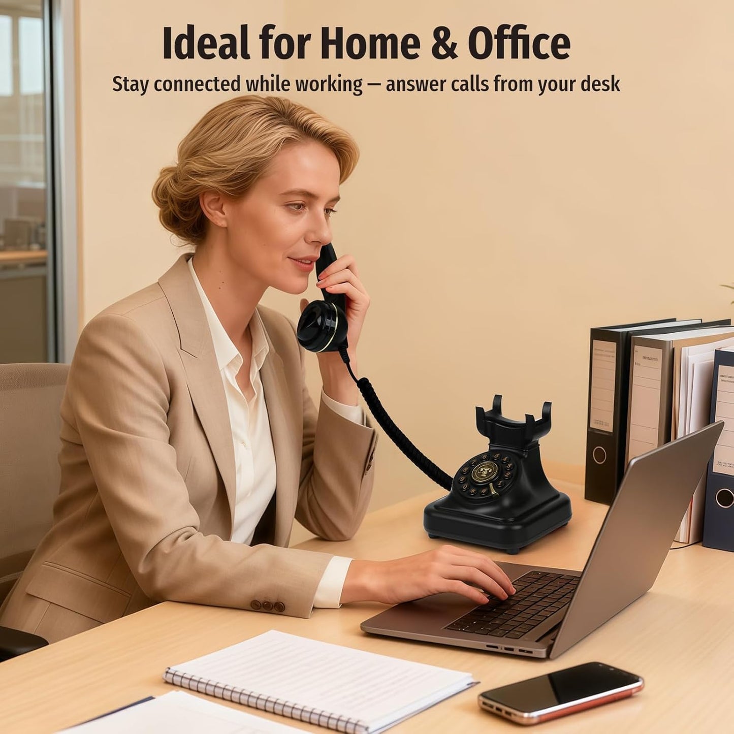 Bluetooth Push Button Landline Telephone