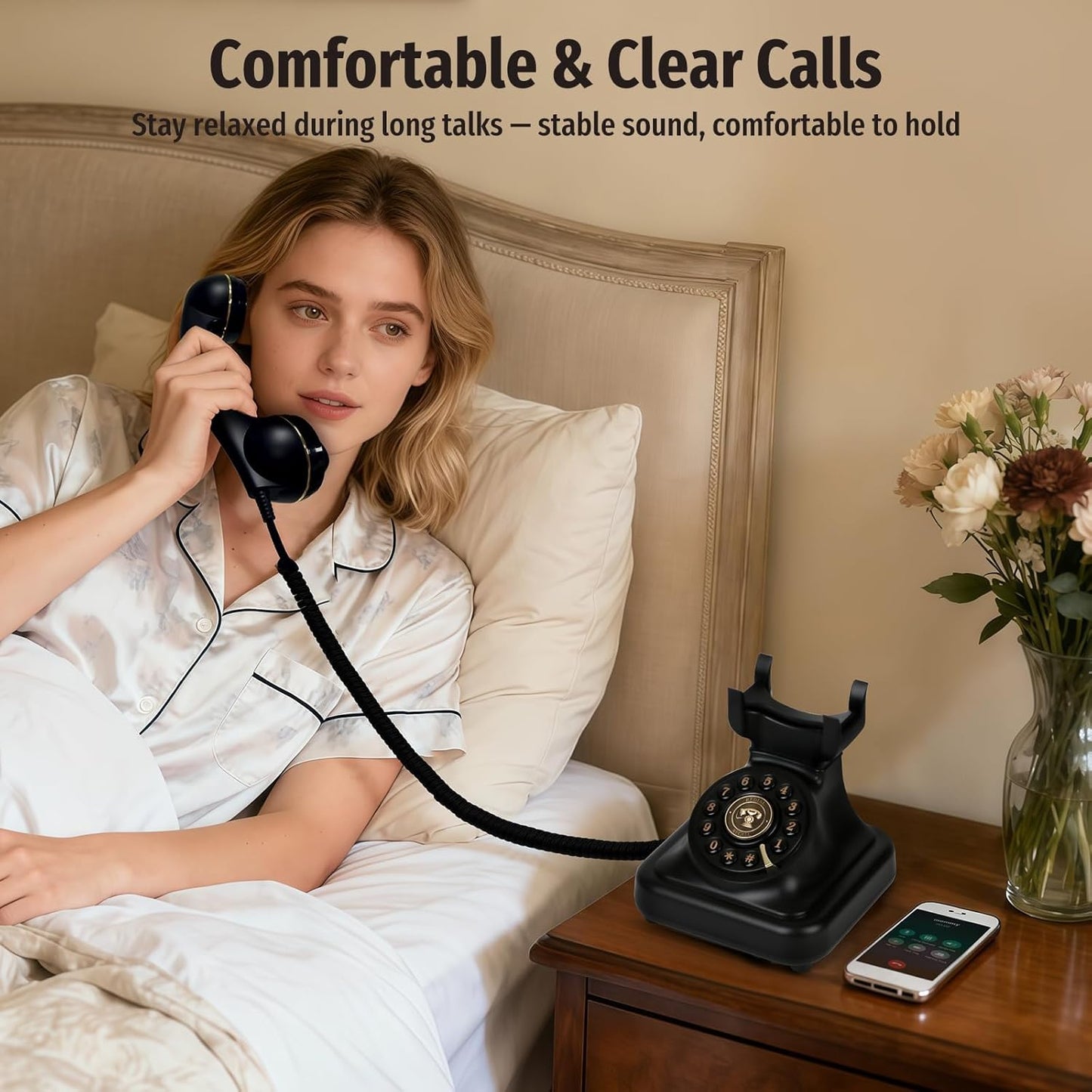 Bluetooth Push Button Landline Telephone