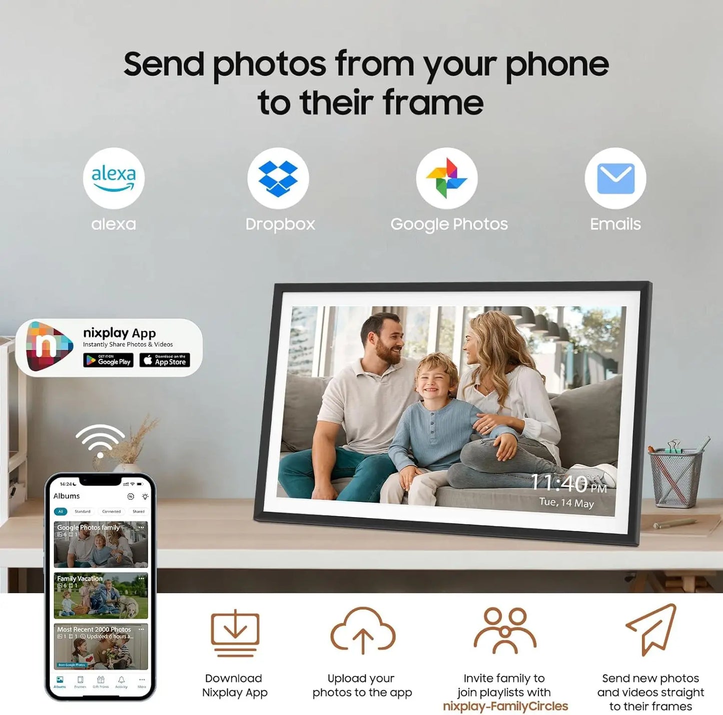 15.6" Digital Picture & Video Frame
