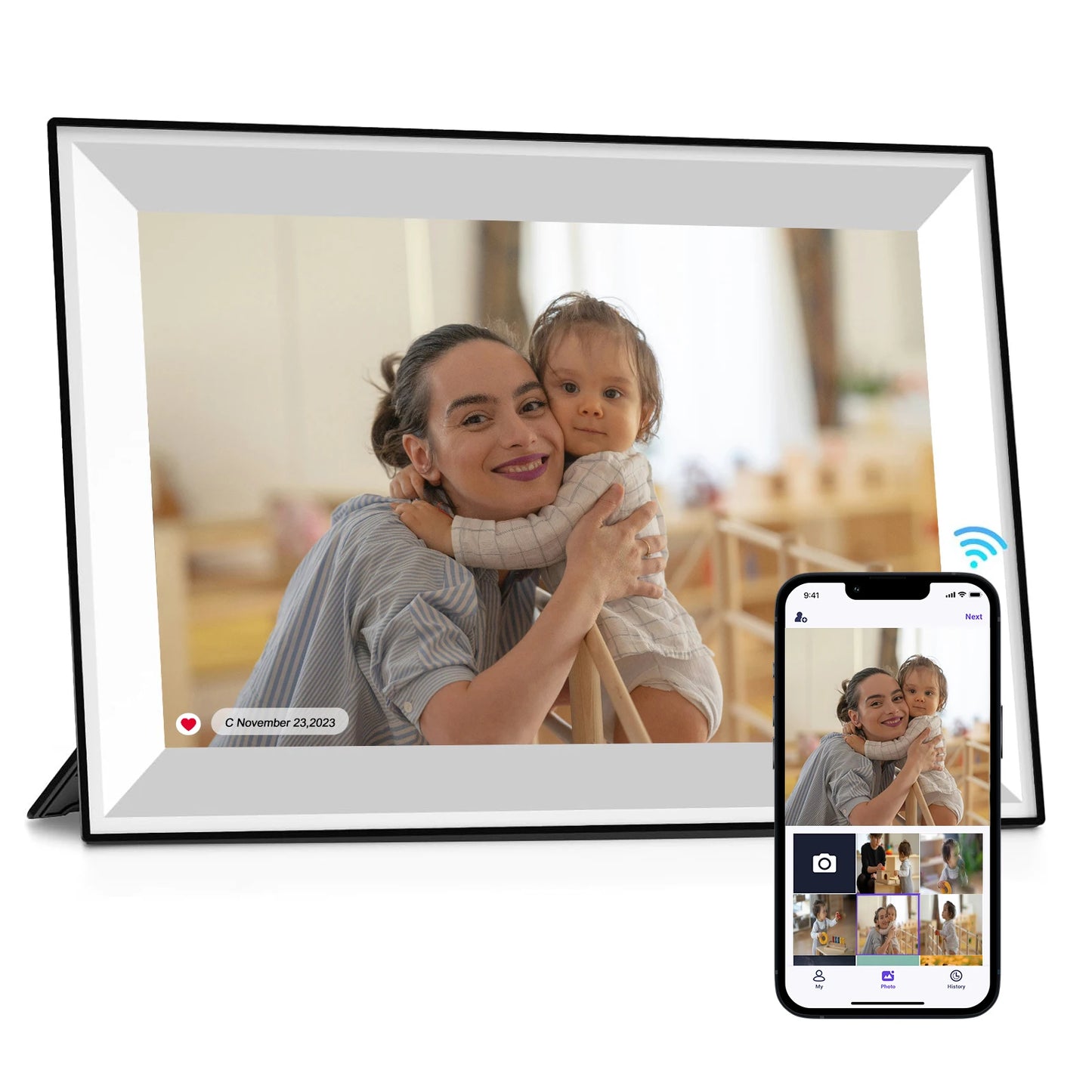 10.1-Inch Touchscreen Digital Photo & Video Frame