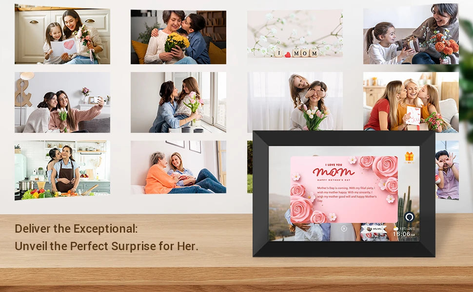 10.1-Inch Touchscreen Digital Photo & Video Frame