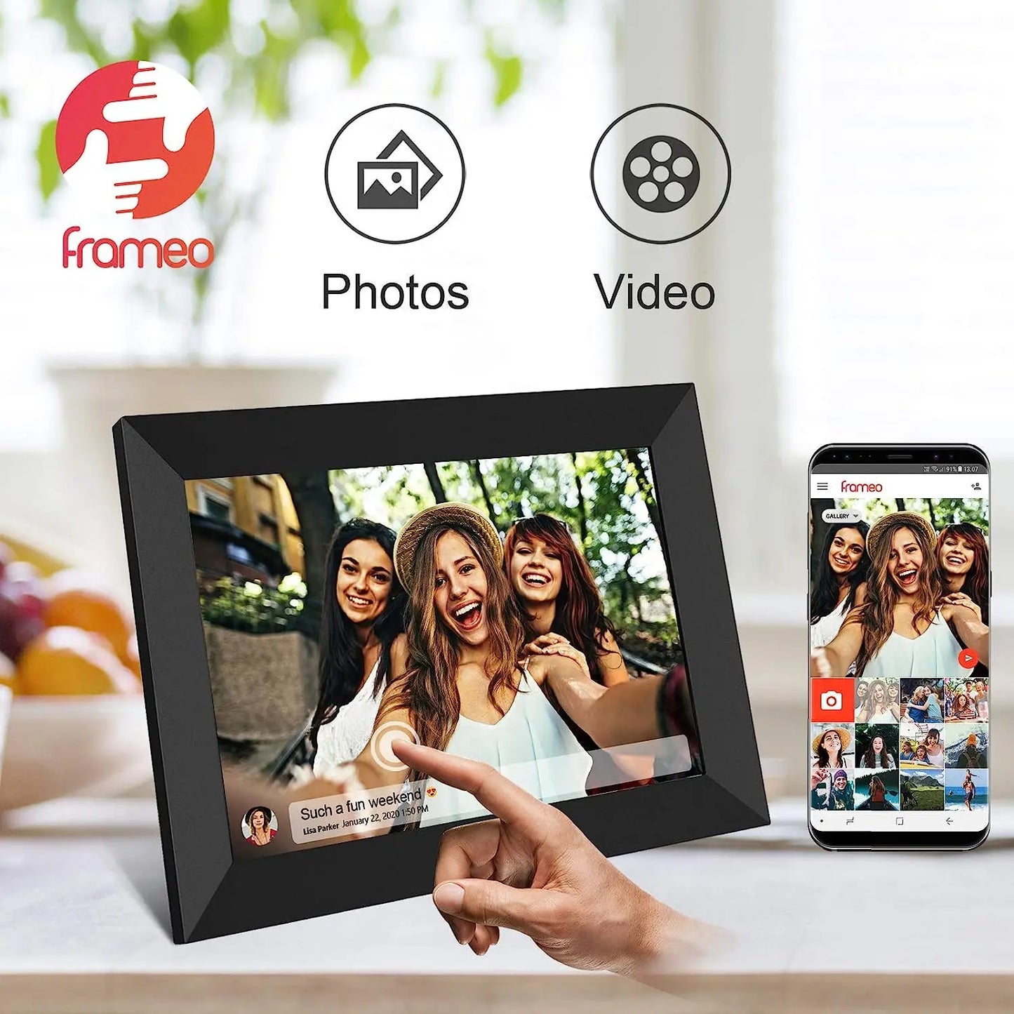 10.1 Inch Touchscreen Digital Photo & Video Frame