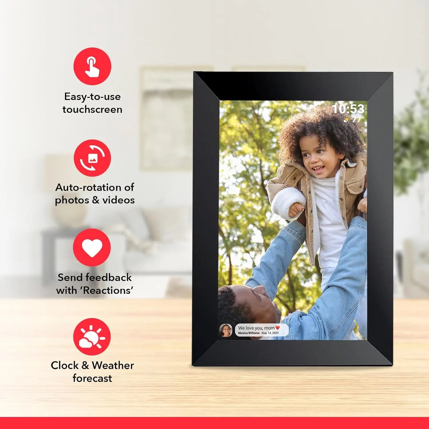 10.1 Inch Touchscreen Digital Photo & Video Frame