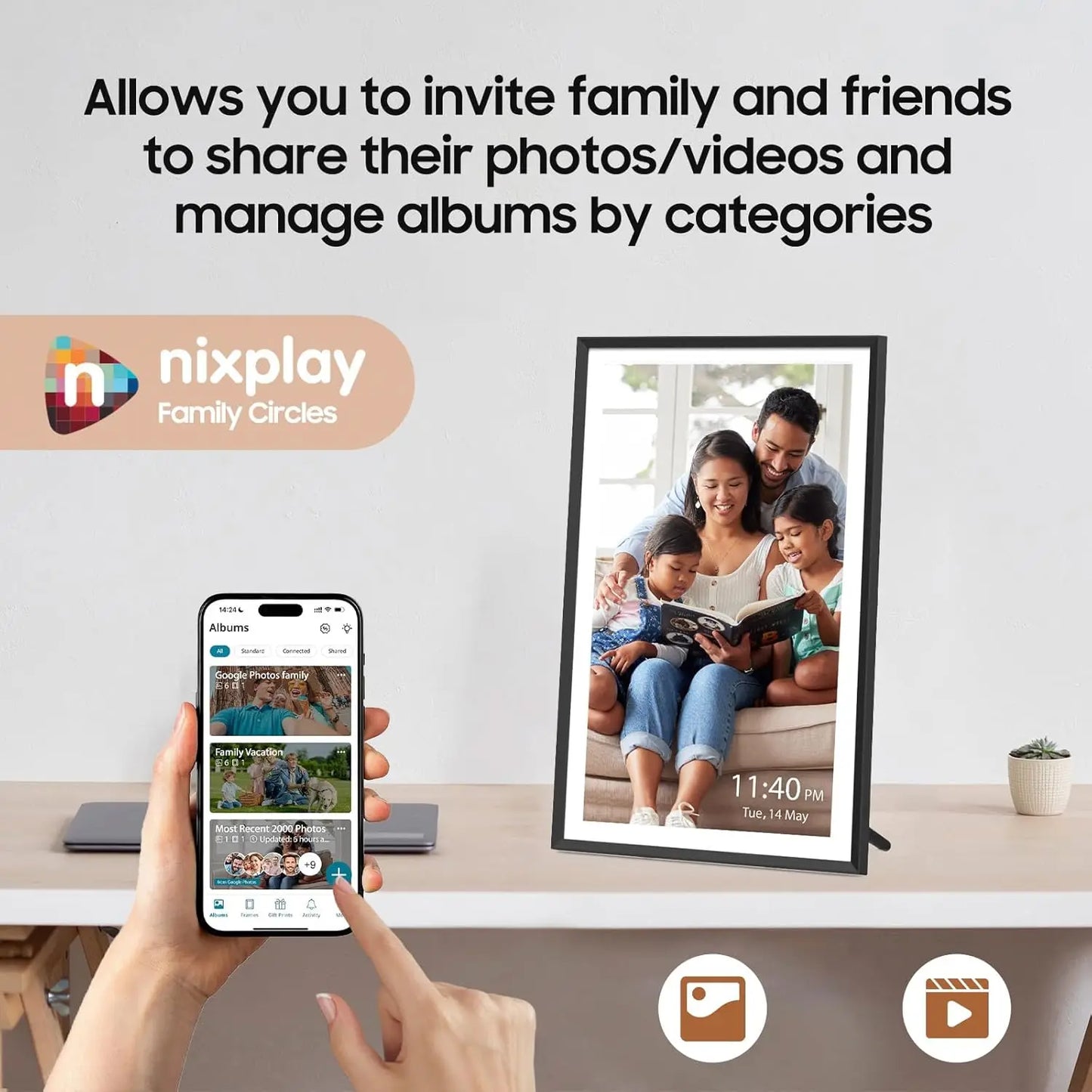 15.6" Digital Picture & Video Frame