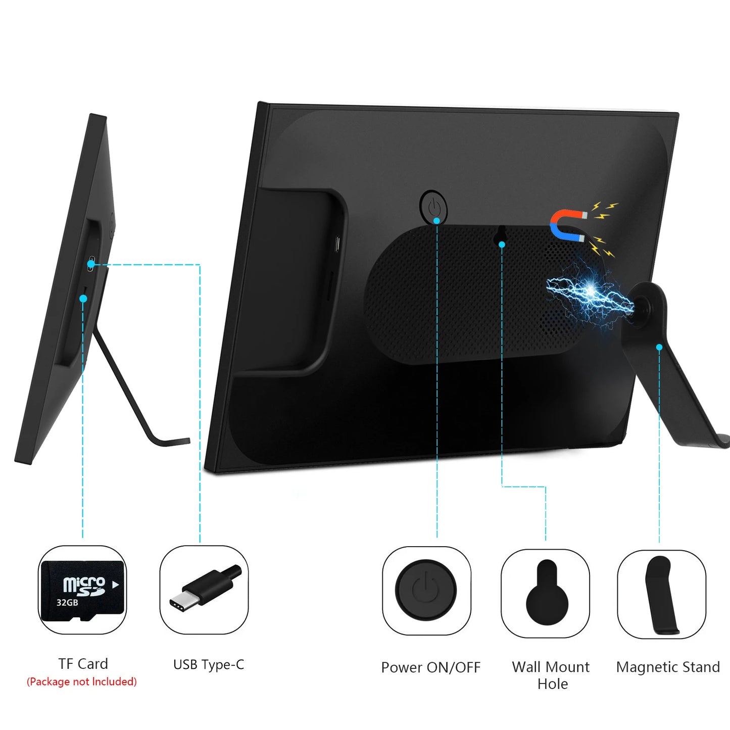 10.1 Inch Touchscreen Digital Photo & Video Frame