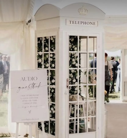 London Telephone Booth (White)