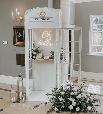 London Telephone Booth (White)