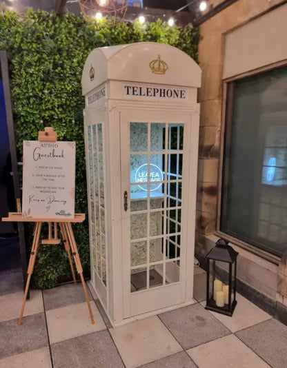 London Telephone Booth (White)