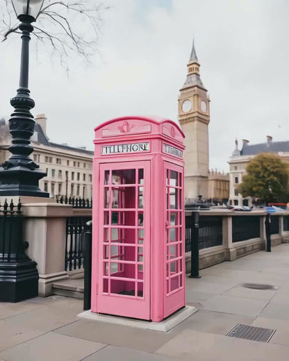 London Telephone Booth (Pink)